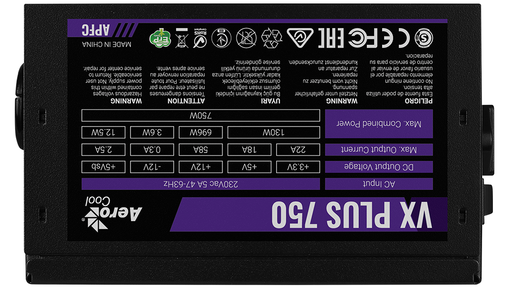 AeroCool VX PLUS 750w Power Supply AeroCool VX PLUS 750w Power Supply